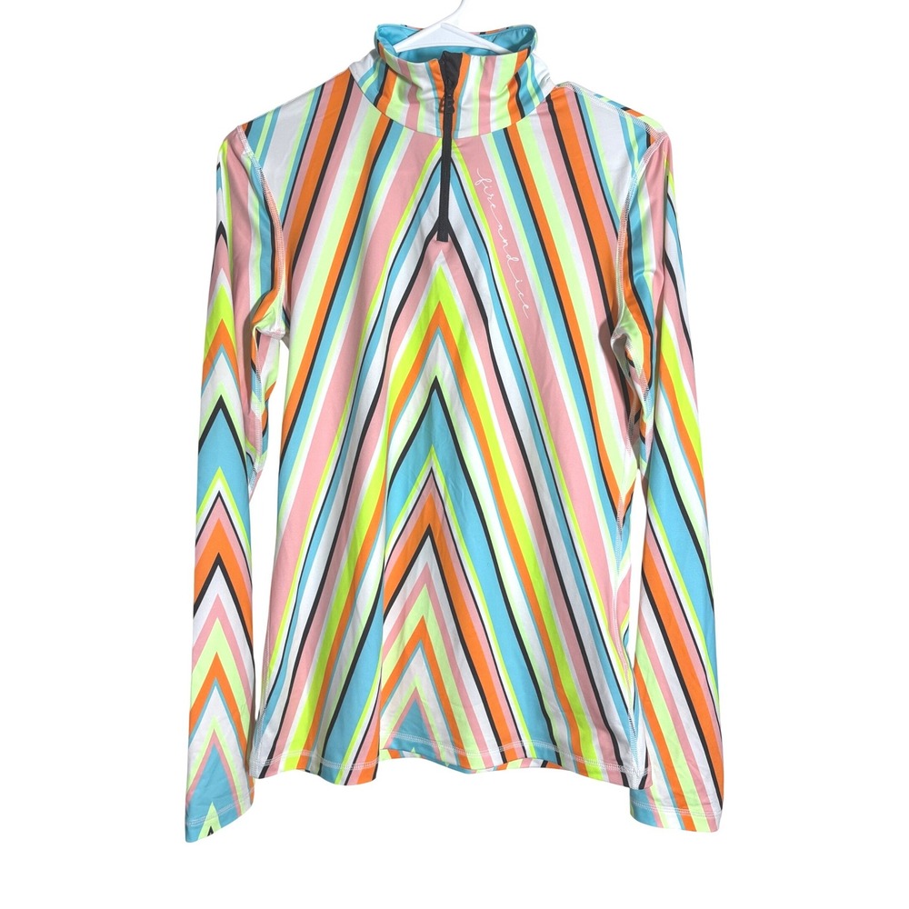 BOGNER ILVY3 Fire & Ice T NECK Chevron Long Sleeve sz US SMALL MINT!